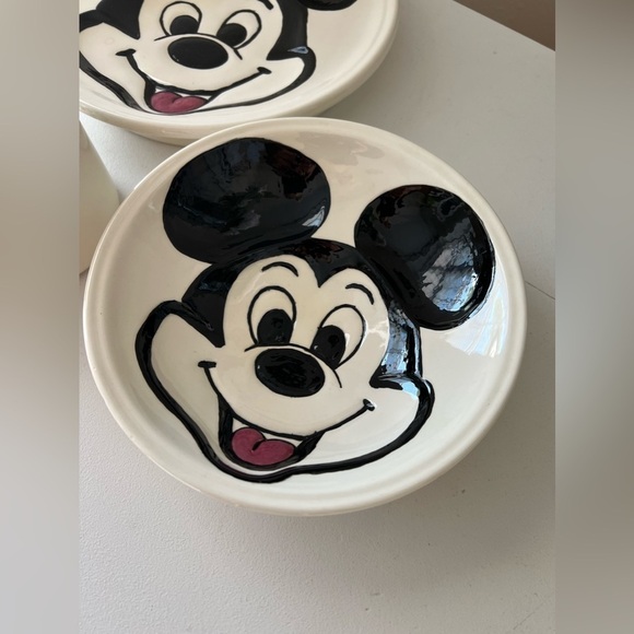 Vintage Mickey Mouse 3D Ceramic Dinner Plate & Mug 1970's Walt Disney. - Picture 2 of 10